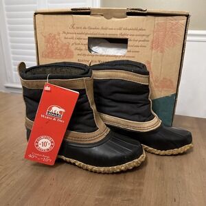 Sorel Huron II Boots Womens Size 6 Black Waterproof Winter Snow Warm Dry USA